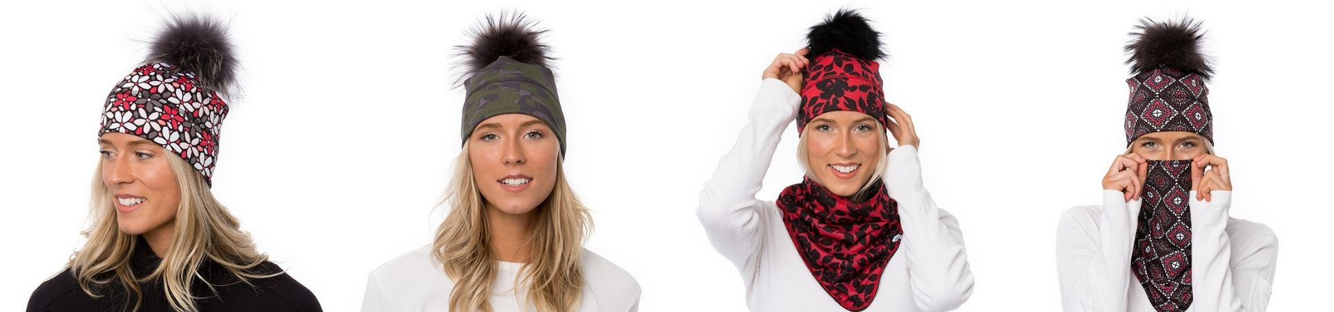 Autrement & Alors - Toques with recycled fur pompom